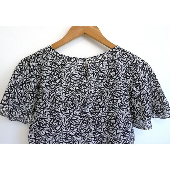 WEEKEND MAX MARA Silk Flutter Sleeve Shirt Blouse Top Neiman Marcus 0 XS $425 - Picture 8 of 11